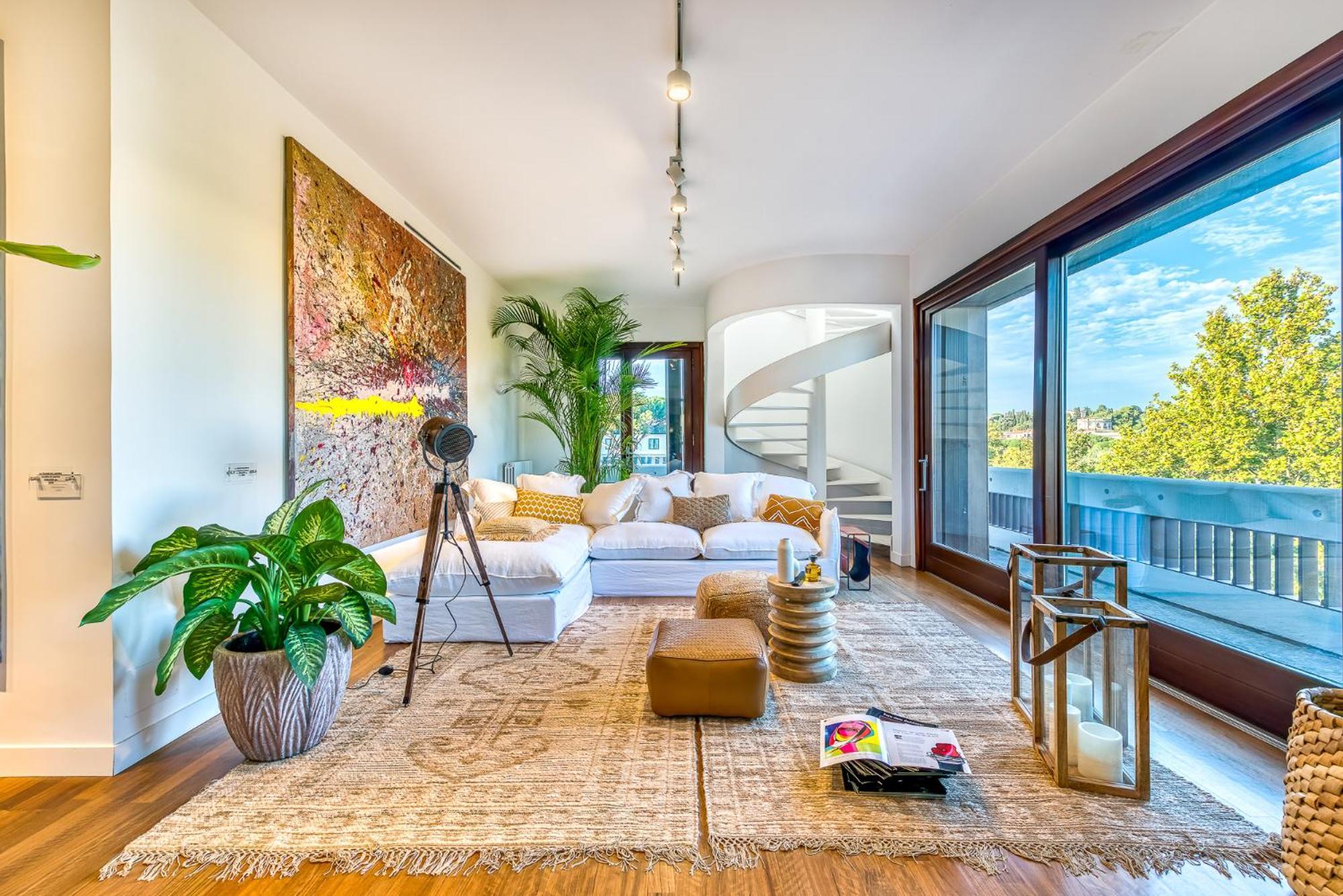 Skylife Art Gallery Loft - Riverfront Art Sanctuary Apartment Rome